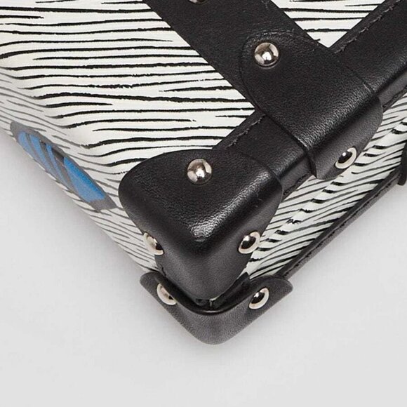 Louis Vuitton Black/White Multicolor Azteque Epi Leather Petite Malle Bag - Picture 4 of 11